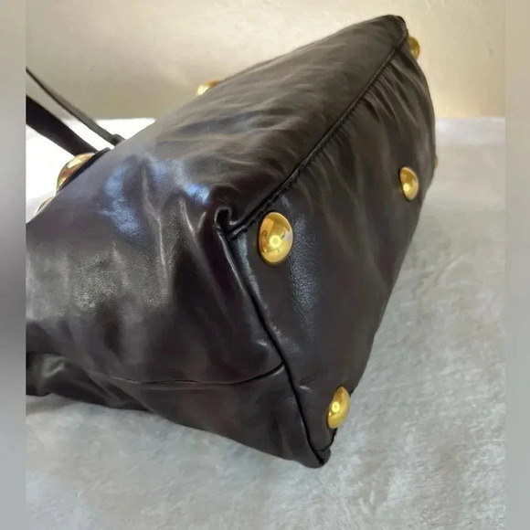 Gucci Babouska Heart GG Chocolate Brown Leather Tote Bag Gold Hardware - Picture 8 of 14